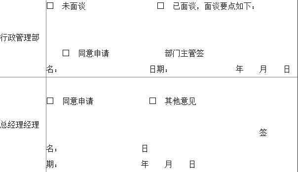 辞职信表格格式_辞职信表格模板