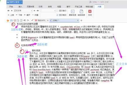 wps文字如何设置多级标题