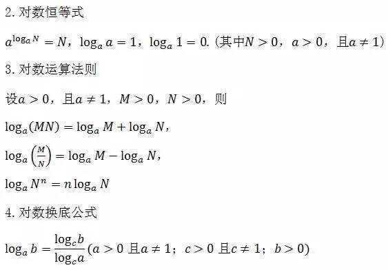 高中数学知识点总结及公式大全