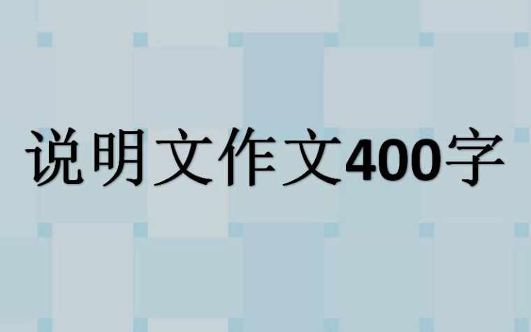 说明文作文400字物品_关于描写物品的说明文400字