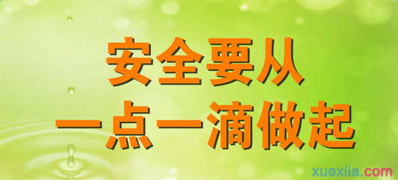 关于安全的主题演讲稿 关于安全的优秀演讲稿