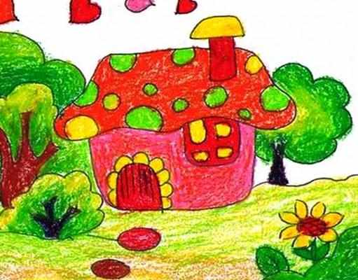 儿童画画房子大全图片