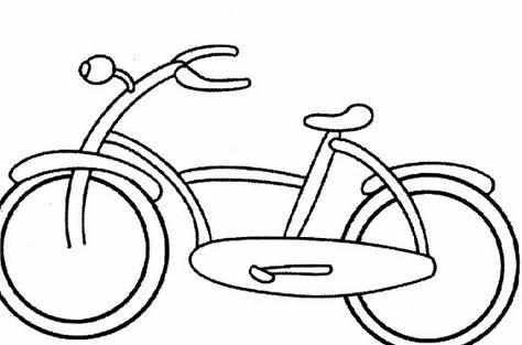 卡通自行车简笔画图片