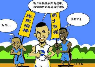 nba勇士队漫画图片