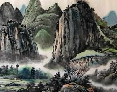 简易中国画山图片