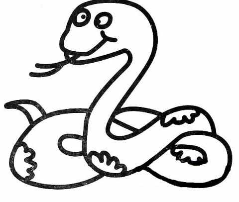 蛇简笔画教案图片