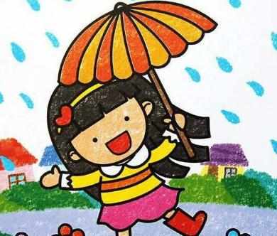 儿童初级画画入门雨伞图片