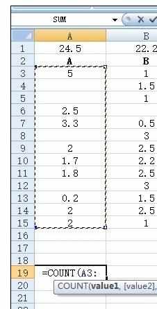 Excel中有效数据统计个数的操作方法