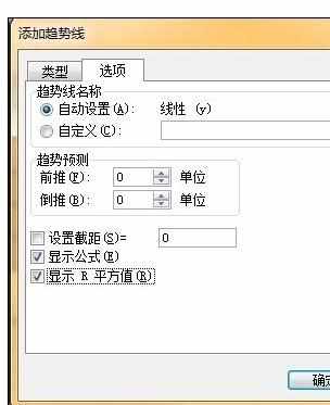 Excel2007中添加趋势线和线性回归的操作方法