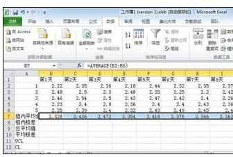 Excel2010中制作平均-极差控制图的操作方法