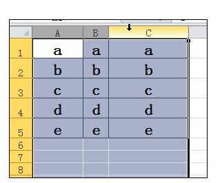 Excel2010中设置列宽相同的操作方法