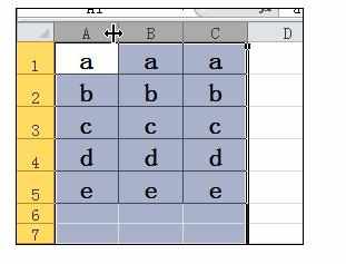 Excel2010中设置列宽相同的操作方法