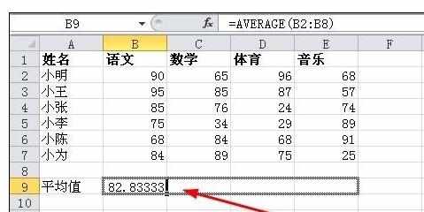 Excel2010中进行函数求平均值的操作技巧