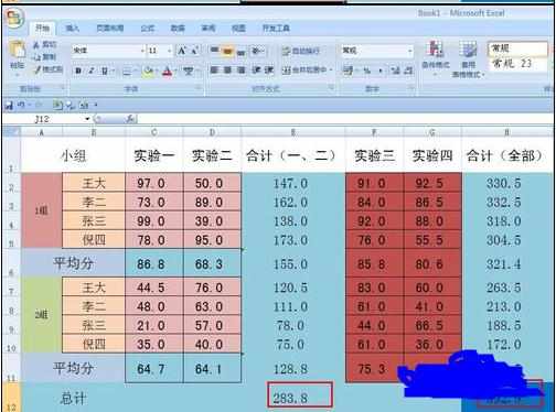 Execl中表格自动显示合计的操作方法