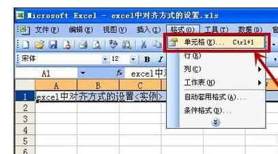 Excel中设置水平对齐的操作方法