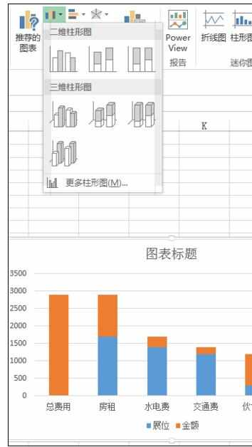 Excel2013中制作瀑布图的操作方法