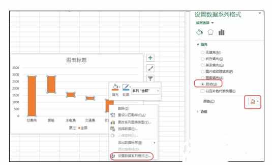 Excel2013中制作瀑布图的操作方法