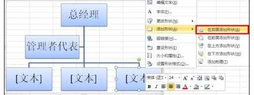 Excel2010中制作组织结构图的操作方法