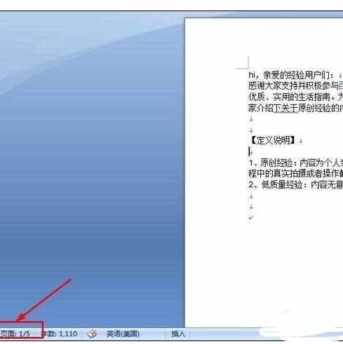 Word2007中进行设置不同页码的操作方法