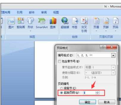 Word2007中进行设置不同页码的操作方法