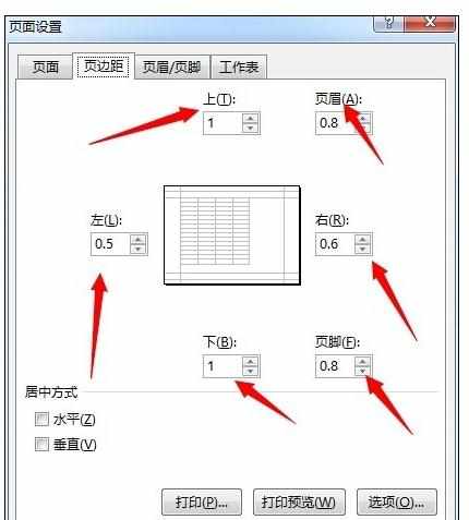 Excel中进行页面设置的操作方法