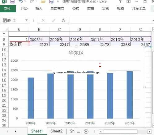 ppt2013控件组合框的使用方法