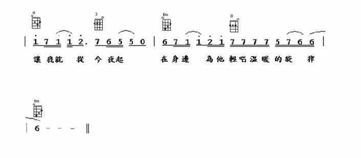 一千零一夜尤克里里弹唱教学简谱