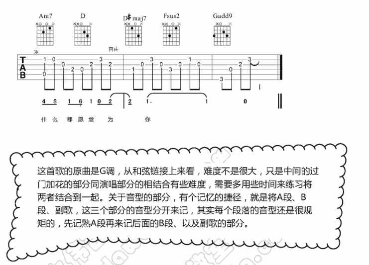 我愿意吉他弹唱教学简谱