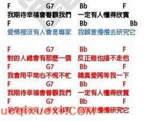 真爱等一下尤克里里弹唱教学简谱