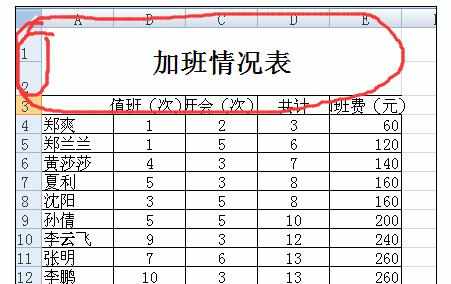 Excel中表格副标题时间添加的操作方法