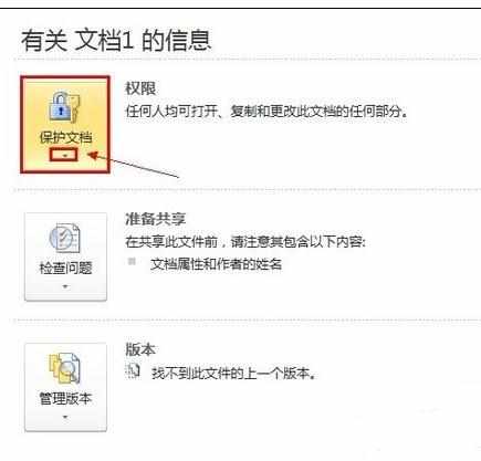 Word中2010版进行文档设置加密的操作方法