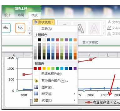 Excel2010中修改设置图例的操作方法