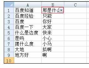 Excel中表格只对一列添加筛选的操作方法