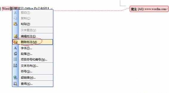 Word中进行添加和删除批注的操作技巧