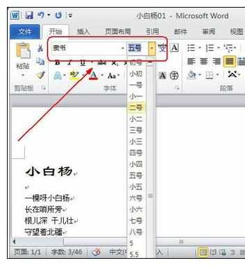 Word中2010版进行设置文档文字格式的操作技巧