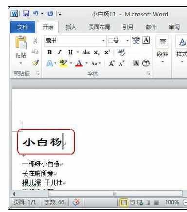 Word中2010版进行设置文档文字格式的操作技巧