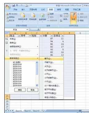 Excel中2010版进行筛选功能的操作使用