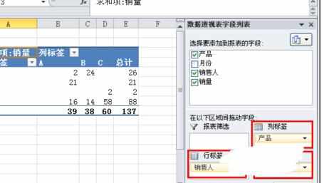 Excel中2010版进行制作数据透视图表的操作技巧