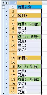 Excel中进行表格制作多级分组显示图表的操作技巧