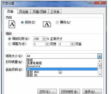 Excel中2010版进行工作表设置纸张大小的操作技巧