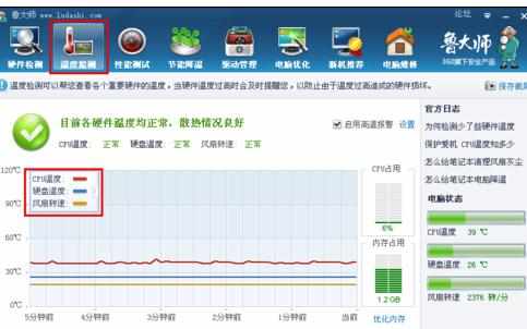 电脑cpu温度、硬盘温度、风扇转速怎么快速查看