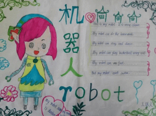 my robot英语手抄报