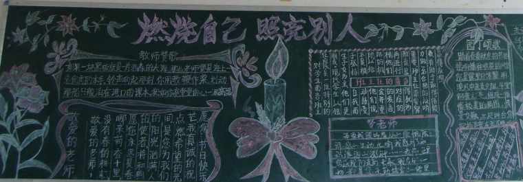 教师节初中黑板报简单又漂亮