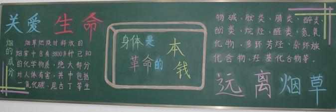 无烟学校黑板报