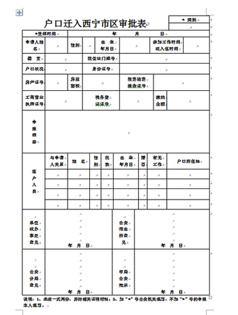 购房入户申请书是啥│西宁购房入户所需资料