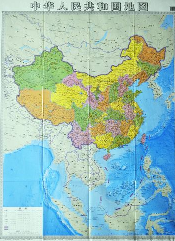 郑明:湖南印制竖版中国地图