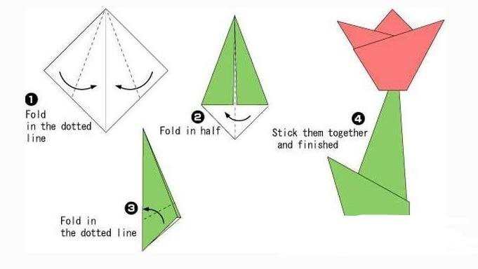 超简单的折纸花步骤